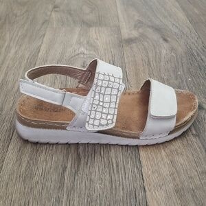 Light Gray Sandals with Decorative Accents